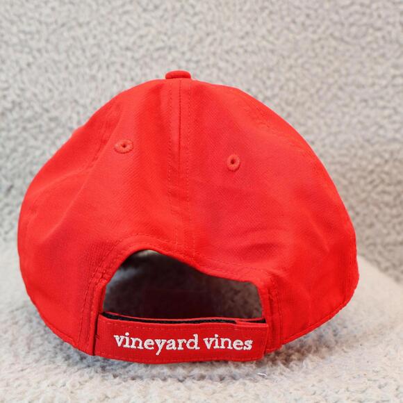 Vineyard Vines Dad Hat Red Canvas Adjustable Strapback Cap - Picture 4 of 7